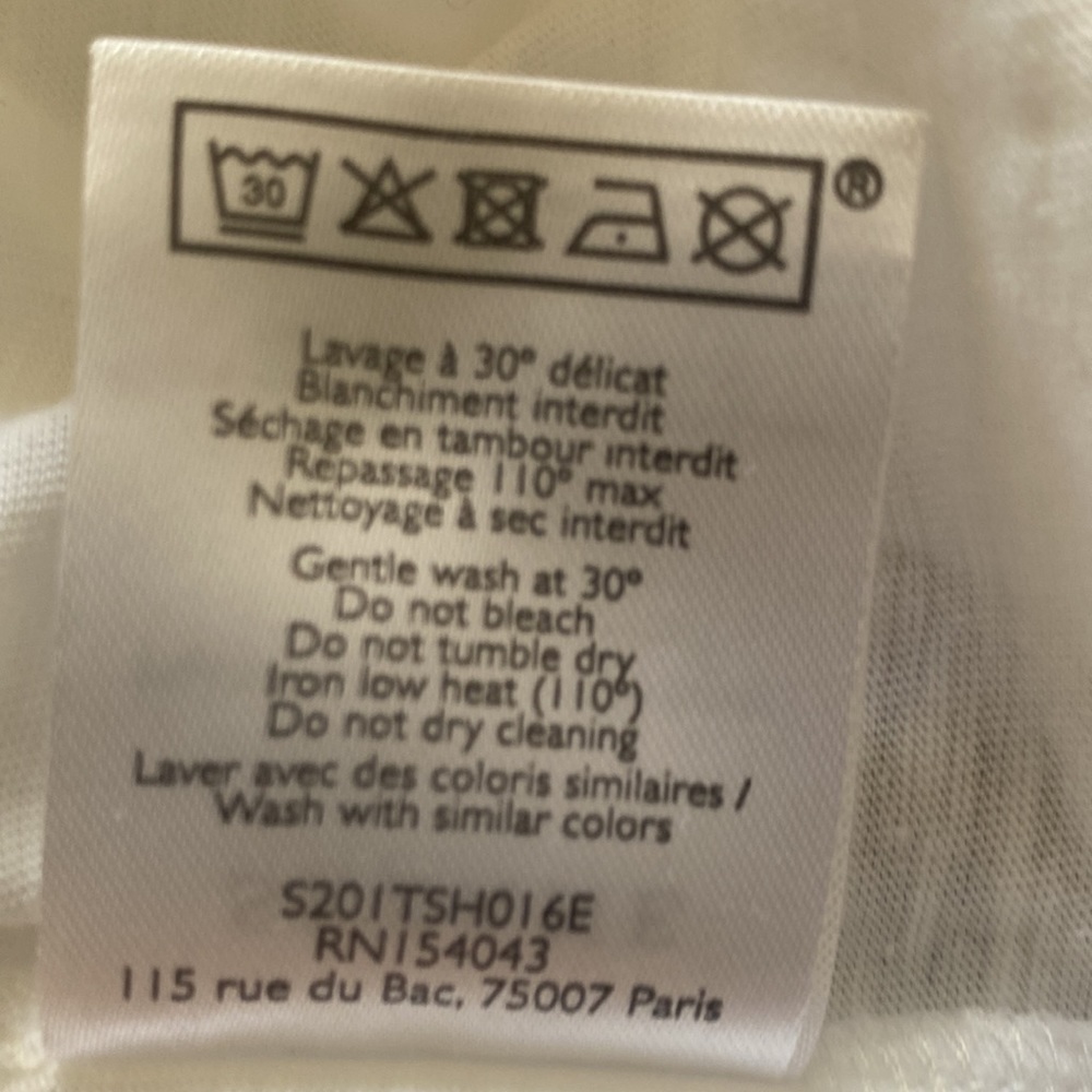 Sezane Malcolm White Short Sleeve Tee - Picture 6 of 7